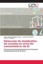 Detección de metabolitos de cocaína en orina de consumidores de té