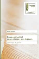 Enseignement et apprentissage des langues