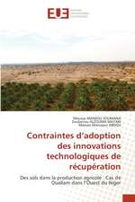 Contraintes d¿adoption des innovations technologiques de récupération