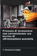 Processo di lavorazione non convenzionale con tecnica di ottimizzazione avanzata