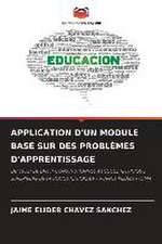 APPLICATION D'UN MODULE BASÉ SUR DES PROBLÈMES D'APPRENTISSAGE