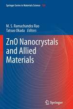 ZnO Nanocrystals and Allied Materials