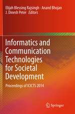 Informatics and Communication Technologies for Societal Development