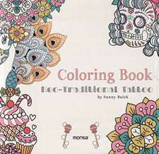 Neo–Traditional Tattoo Coloring Book