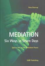 Mediation - Six Ways in Seven Days: Special Part of the Mediation Process