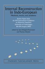 Internal Reconstruction in Indo-European: Methods, Results, and Problems