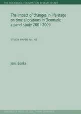 Impact of Changes in Life-Stage on Time Allocations in Denmark