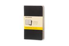 Moleskine Squared Cahier - Black Cover (3 Set)