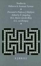 Studies in Hebrew and Aramaic Syntax: Presented to Professor J. Hoftijzer on the Occasion of his Sixty-Fifth Birthday