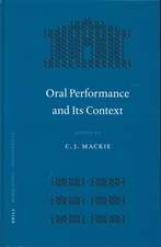 Oral Performance and Its Context