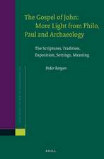 The Gospel of John: More Light from Philo, Paul and Archaeology: The Scriptures, Tradition, Exposition, Settings, Meaning