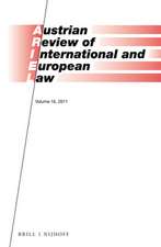 Austrian Review of International and European Law, Volume 16 (2011)