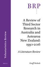 A Review of Third Sector Research in Australia and Aotearoa New Zealand: 1990-2016