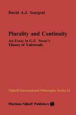 Plurality and Continuity: An Essay in G.F. Stout’s Theory of Universals