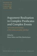 Argument Realisation in Complex Predicates and Complex Events