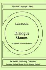 Dialogue Games: An Approach to Discourse Analysis