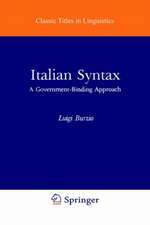 Italian Syntax: A Government-Binding Approach