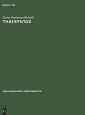 Thai Syntax: An Outline