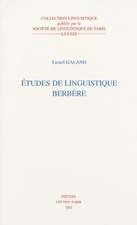 Etudes de Linguistique Berbere