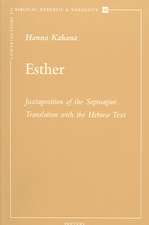 Esther: Juxtaposition of the Septuagint Translation with the Hebrew Text