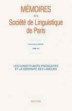 Les Constituants Predicatifs Et la Diversite Des Langues