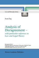 Analysis of Dis/agreement - with particular reference to Law and Legal Theory