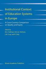 Institutional Context of Education Systems in Europe: A Cross-Country Comparison on Quality and Equity