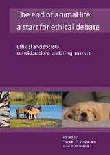 The end of animal life: a start for ethical debate