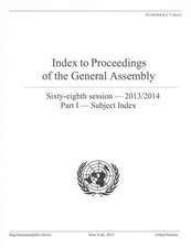 Index to Proceedings of the General Assembly: Part I- Subject Index