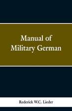 Manual of Military German