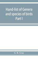 Hand-list of genera and species of birds