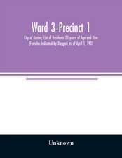 Ward 3-Precinct 1; City of Boston; List of Residents 20 years of Age and Over (Females Indicated by Dagger) as of April 1, 1931