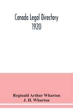 Canada legal directory 1920