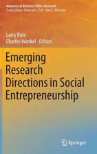 Emerging Research Directions in Social Entrepreneurship