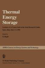 Thermal Energy Storage: Lectures of a Course held at the Joint Research Centre, Ispra, Italy, June 1–5, 1981