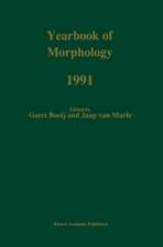 Yearbook of Morphology 1991