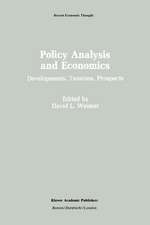 Policy Analysis and Economics: Developments, Tensions, Prospects