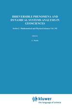 Irreversible Phenomena and Dynamical Systems Analysis in Geosciences