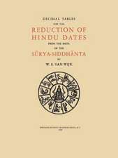 Decimal Tables for the Reduction of Hindu Dates from the Data of the Sūrya-Siddhānta