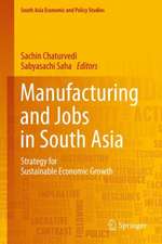 Manufacturing and Jobs in South Asia: Strategy for Sustainable Economic Growth