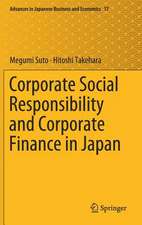 Corporate Social Responsibility and Corporate Finance in Japan