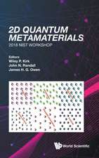 2D Quantum Metamaterials: Proceedings of the 2018 Nist Workshop - 2018 Nist Workshop