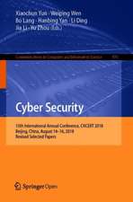 Cyber Security: 15th International Annual Conference, CNCERT 2018, Beijing, China, August 14–16, 2018, Revised Selected Papers