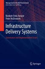 Infrastructure Delivery Systems: Governance and Implementation Issues