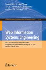 Web Information Systems Engineering: WISE 2019 Workshop, Demo, and Tutorial, Hong Kong and Macau, China, January 19–22, 2020, Revised Selected Papers