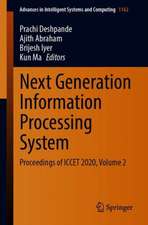 Next Generation Information Processing System: Proceedings of ICCET 2020, Volume 2