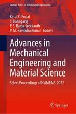 Advances in Mechanical Engineering and Material Science: Select Proceedings of ICAMEMS-2022