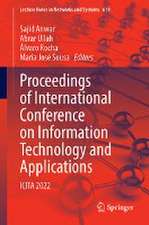 Proceedings of International Conference on Information Technology and Applications: ICITA 2022