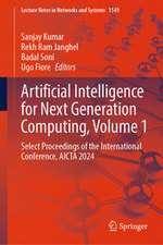 Artificial Intelligence for Next Generation Computing, Volume 1