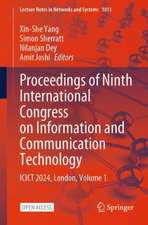 Proceedings of Ninth International Congress on Information and Communication Technology: ICICT 2024, London, Volume 1